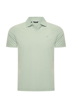 Mi Piace Heren - Men V Neck Polo Shirt - Lily Pad