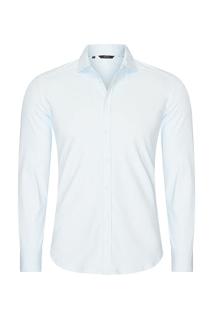 Mi Piace -Men Shirt Stripe Print - Light Blue