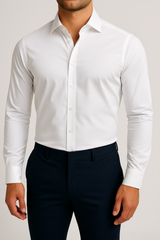 Mi Piace - Herren Bluse - Weiß