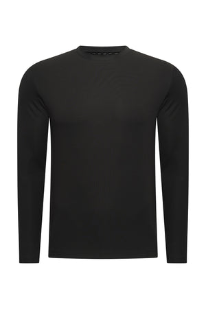 Mi Piace - Men Cotton Shirt Long Sleeves - Black