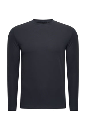 Mi Piace - Men Cotton Shirt Long Sleeves - Dark Blue
