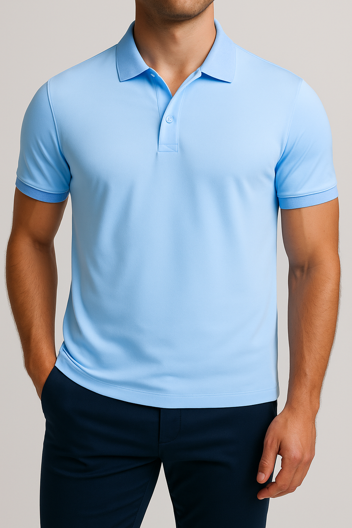 Mi Piace - Herren Poloshirt - Hellblau