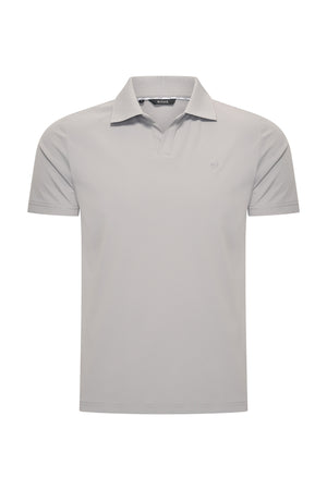 Mi Piace - Men V Neck Polo Shirt - Elephant Grey