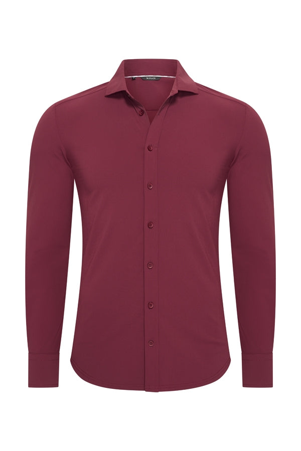 Mi Piace Heren - Men Blouse - Burgundy
