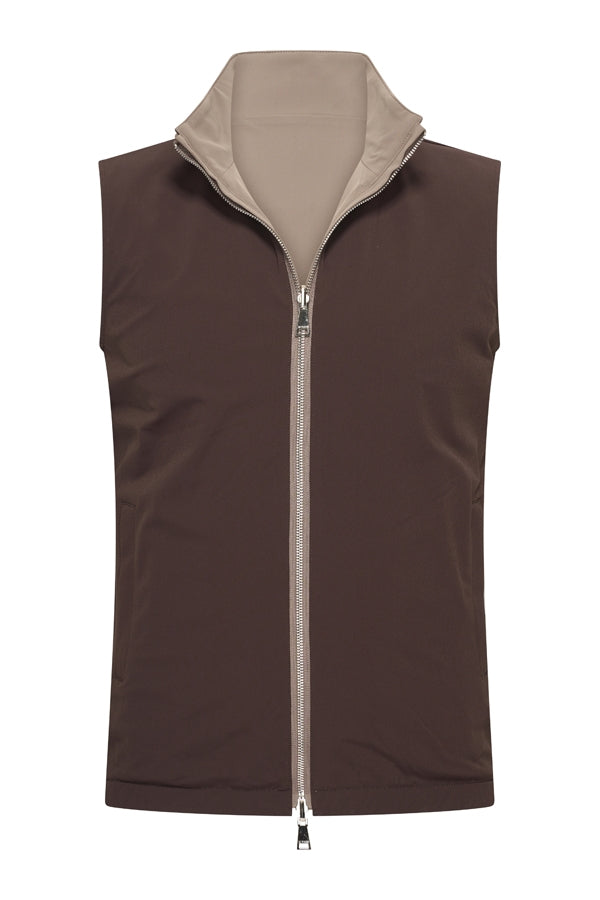 Mi Piace – Herren Gilet Tech Reversible – Taupe