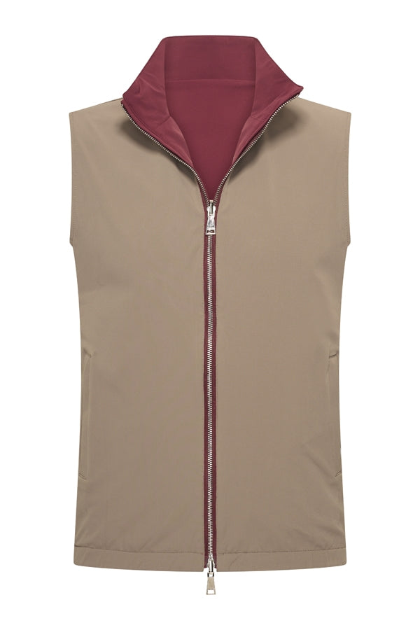 Mi Piace – Herren Gilet Tech Reversible – Taupe