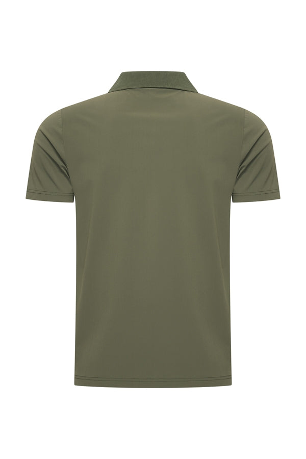 Mi Piace - Herren Poloshirt mit V-Ausschnitt - Deep Depth