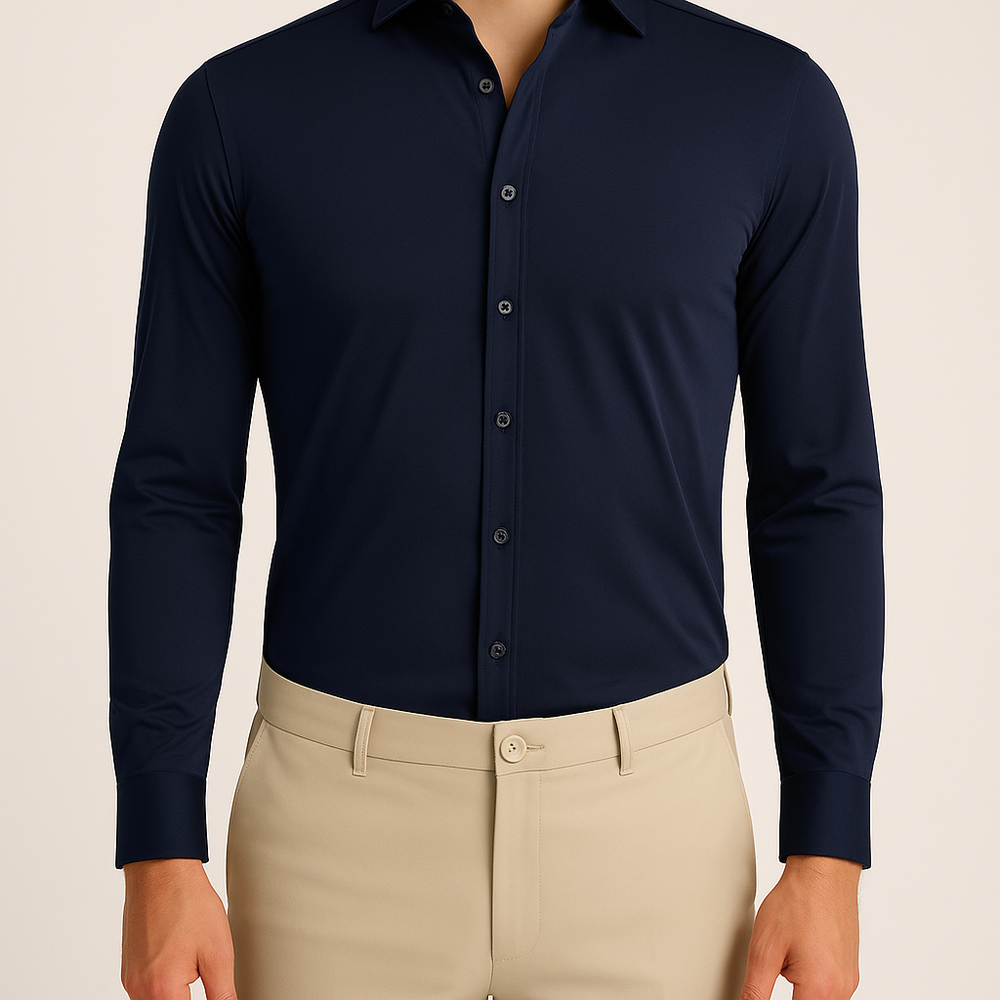 Mi Piace – Herrenbluse – Dunkelblau