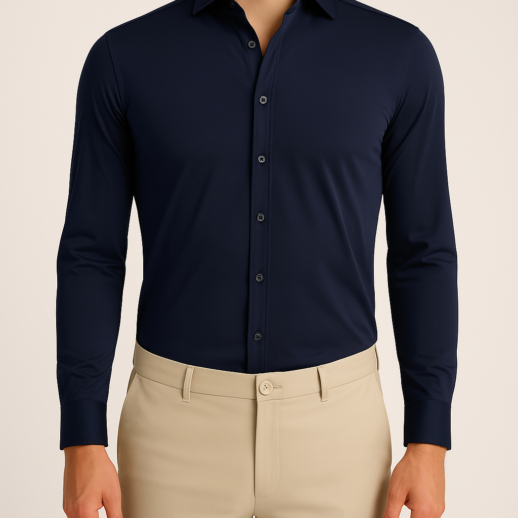 Mi Piace – Herrenbluse – Dunkelblau