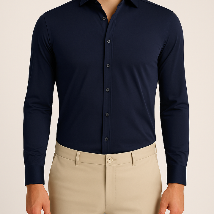 Mi Piace – Herrenbluse – Dunkelblau