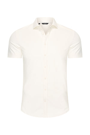 Mi Piace - Men Blouse Short Sleeve - Off White