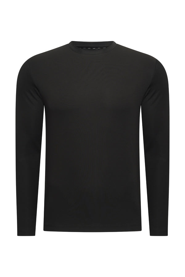 Mi Piace - Men Cotton Shirt Long Sleeves - Black