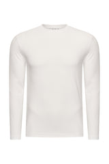 Mi Piace - Men Cotton Shirt Long Sleeves - White