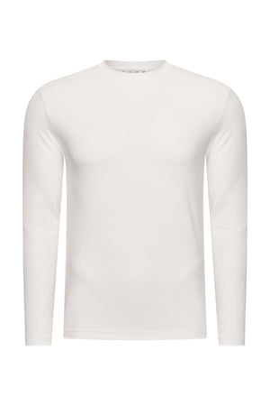 Mi Piace - Men Cotton Shirt Long Sleeves - White