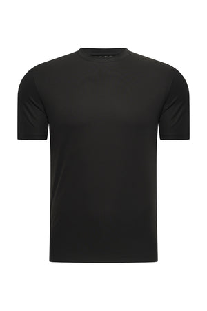Mi Piace - Men Cotton Shirt Short Sleeves - Black