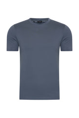 Mi Piace - Men Cotton Shirt Short Sleeves - Cloud Blue | Morgen in huis!