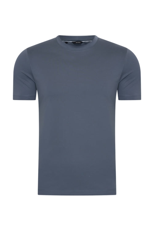 Mi Piace - Men Cotton Shirt Short Sleeves - Cloud Blue | Morgen in huis!