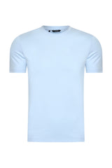 Mi Piace - Men Cotton Shirt Short Sleeves - Light Blue | Morgen in huis!