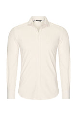 Mi Piace - Men Shirt Cable Print - Latte1