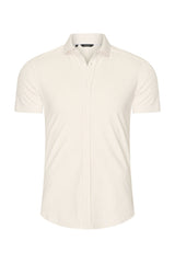 Mi Piace - Men Shirt Cable Print - Latte11233