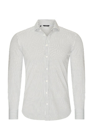 Mi Piace - Men Shirt Cable Print - Off White