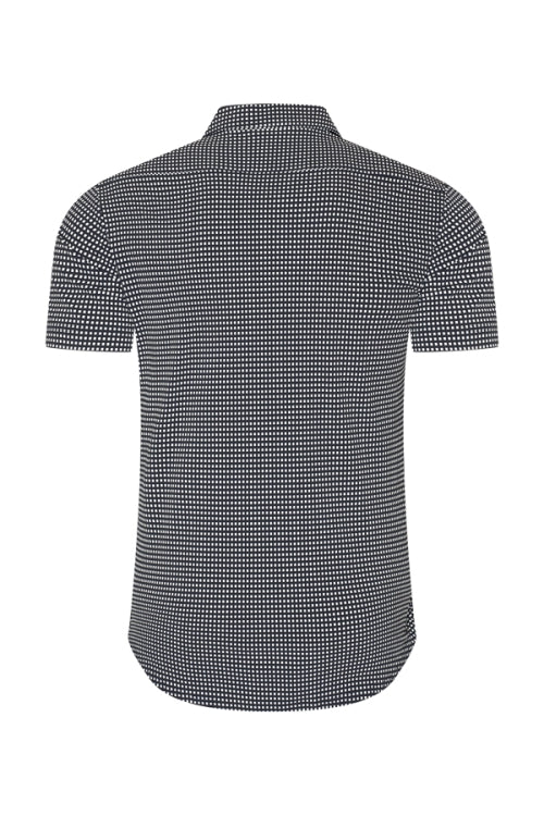 Mi Piace - Men Shirt Check Print - Grey1