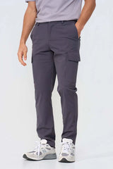 Mi Piace - Men Trousers Straight Cargo - Dark Grey