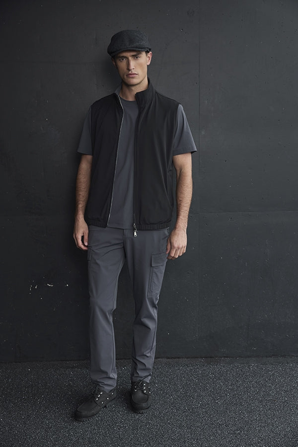 Mi Piace - Men Trousers Straight Cargo - Dark Grey