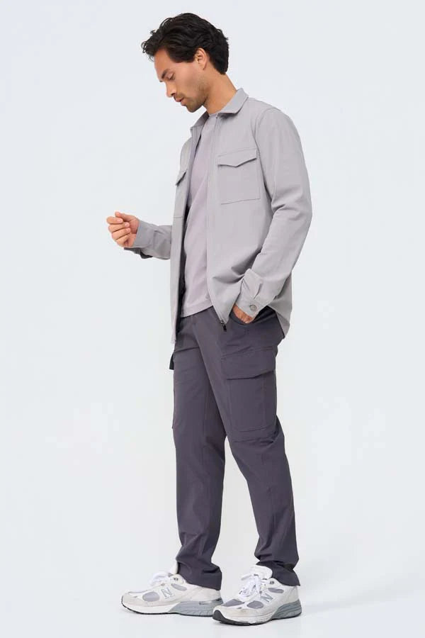 Mi Piace - Men Trousers Straight Cargo - Dark Grey