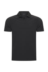 Mi Piace - Men V Neck Polo Shirt - Black