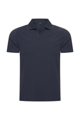 Mi Piace - Men V Neck Polo Shirt - Dark Blue