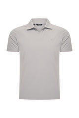 Mi Piace - Men V Neck Polo Shirt - Elephant Grey