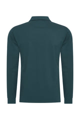 Mi Piace Heren - Lustre Cotton Longsleeve Teal Blue