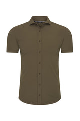 Mi Piace Heren - Men Blouse Short Sleeve - Olive