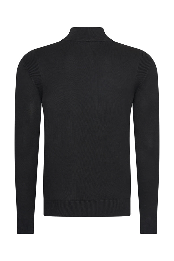 Mi Piace Heren - Men Cardigan Zip - Black