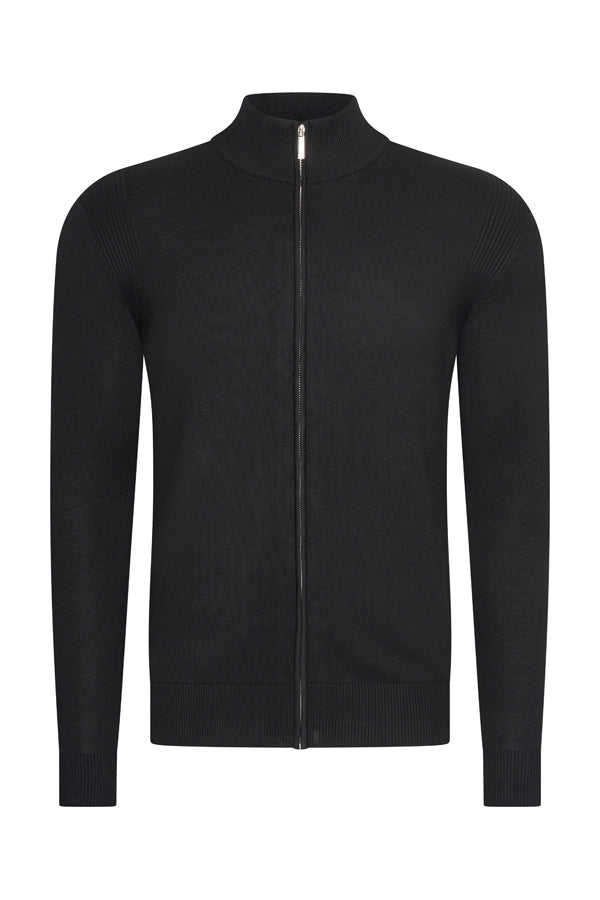 Mi Piace Heren - Men Cardigan Zip - Black