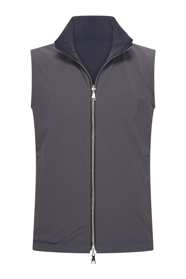 Mi Piace Heren - Men Gilet Tech Reversible - Dark Blue/Grey