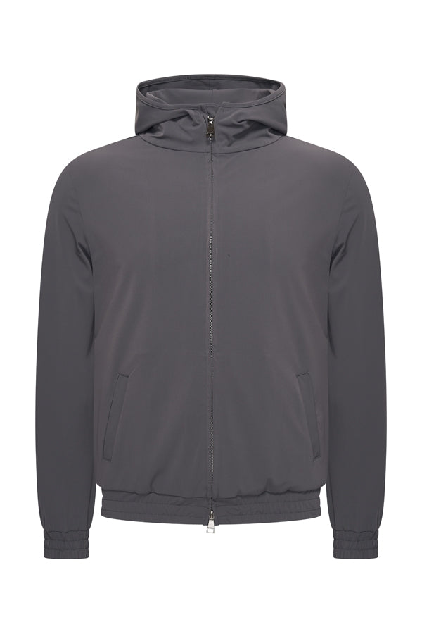 Mi Piace Heren - Men Jack Hooded - Dark Grey