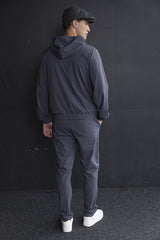 Mi Piace Heren - Men Jack Hooded - Dark Grey
