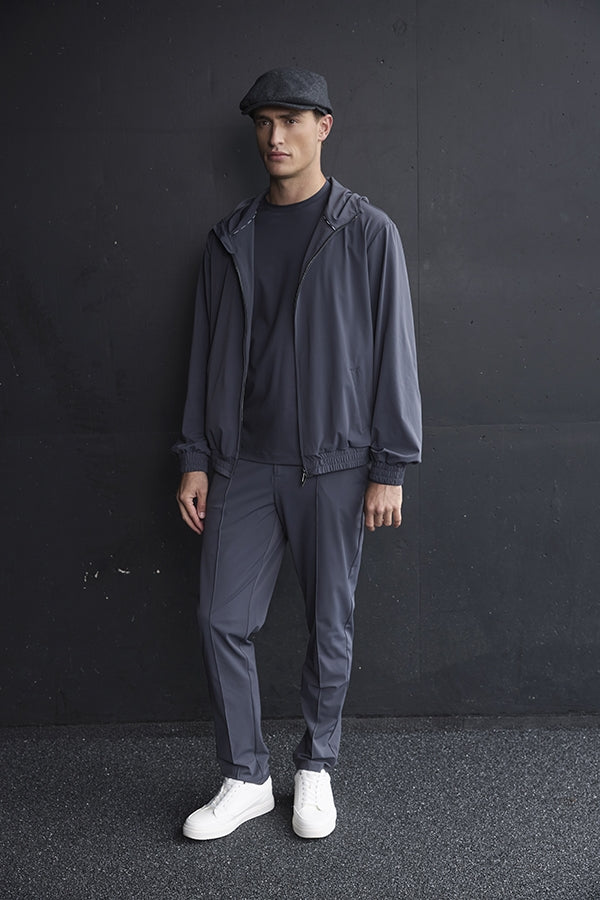 Mi Piace Heren - Men Jack Hooded - Dark Grey