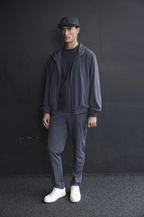 Mi Piace Heren - Men Jack Hooded - Dark Grey