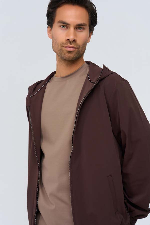 Mi Piace Heren - Men Jack Hooded - Espresso