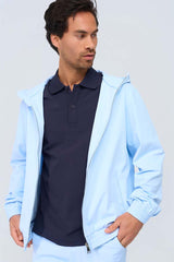 Mi Piace Heren - Men Jack Hooded - Light Blue