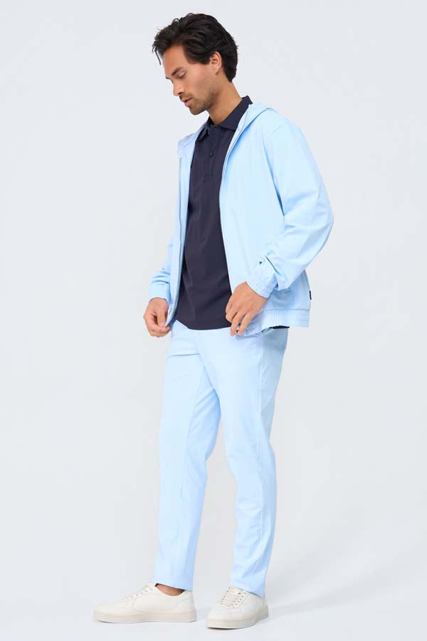 Mi Piace Heren - Men Jack Hooded - Light Blue