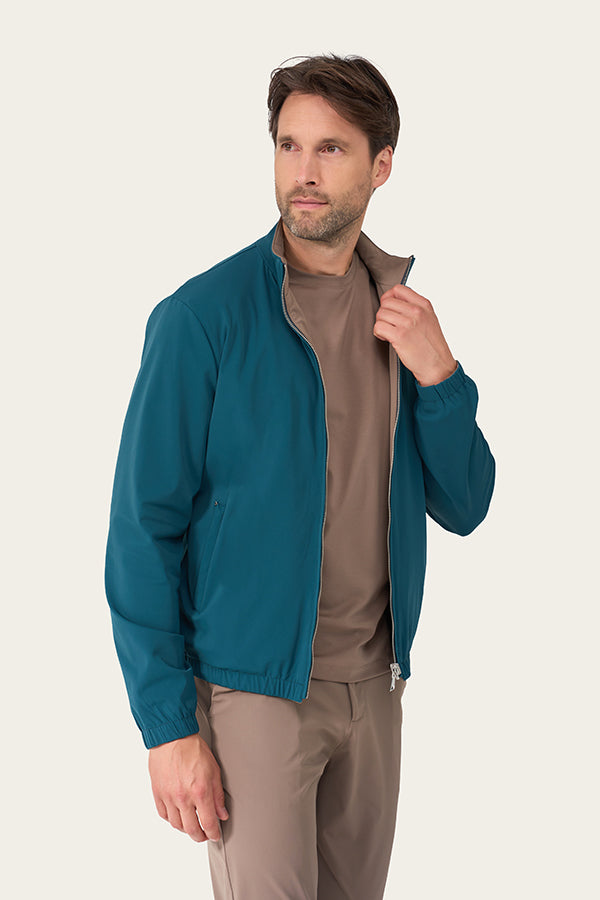 Mi Piace Heren - Men Jacket Reversible -  Teal Blue Falcon