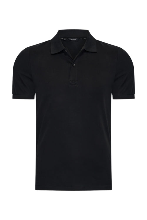 Mi Piace Heren - Men Polo Cotton - Black 1