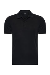 Mi Piace Heren - Men Polo Cotton - Black 1