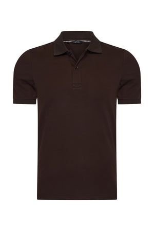 Mi Piace Heren - Men Polo Cotton - Espresso 1