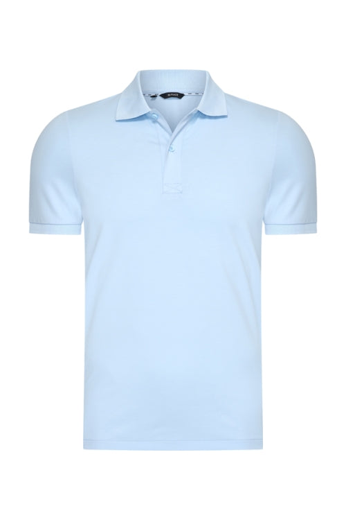 Mi Piace Heren - Men Polo Cotton - Light Blue 1