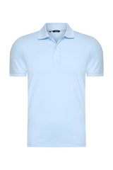 Mi Piace Heren - Men Polo Cotton - Light Blue 1